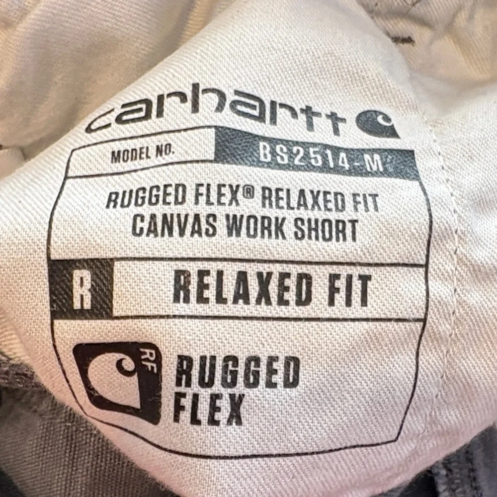 Carhartt Men's Charcoal Flat Front Shorts Size 36